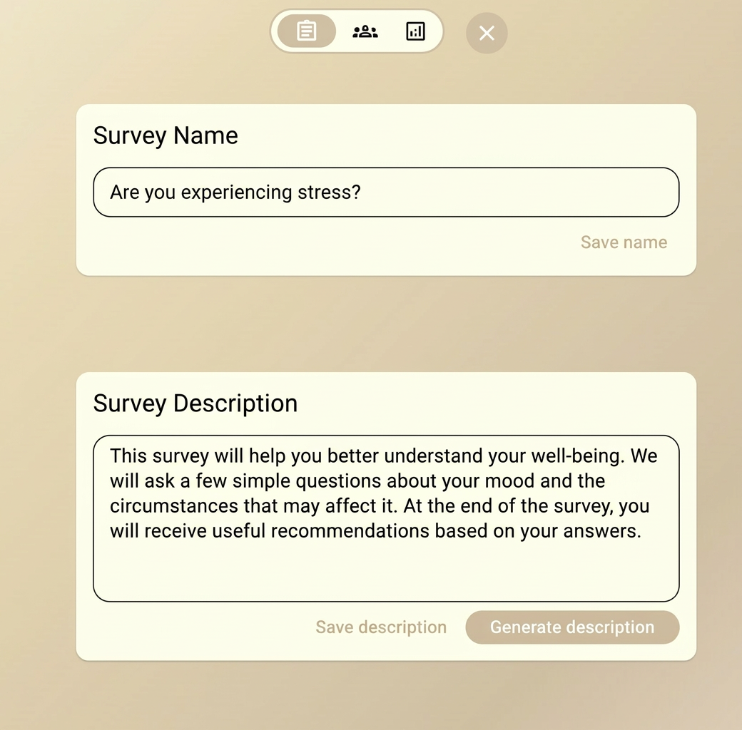 Form creation interface