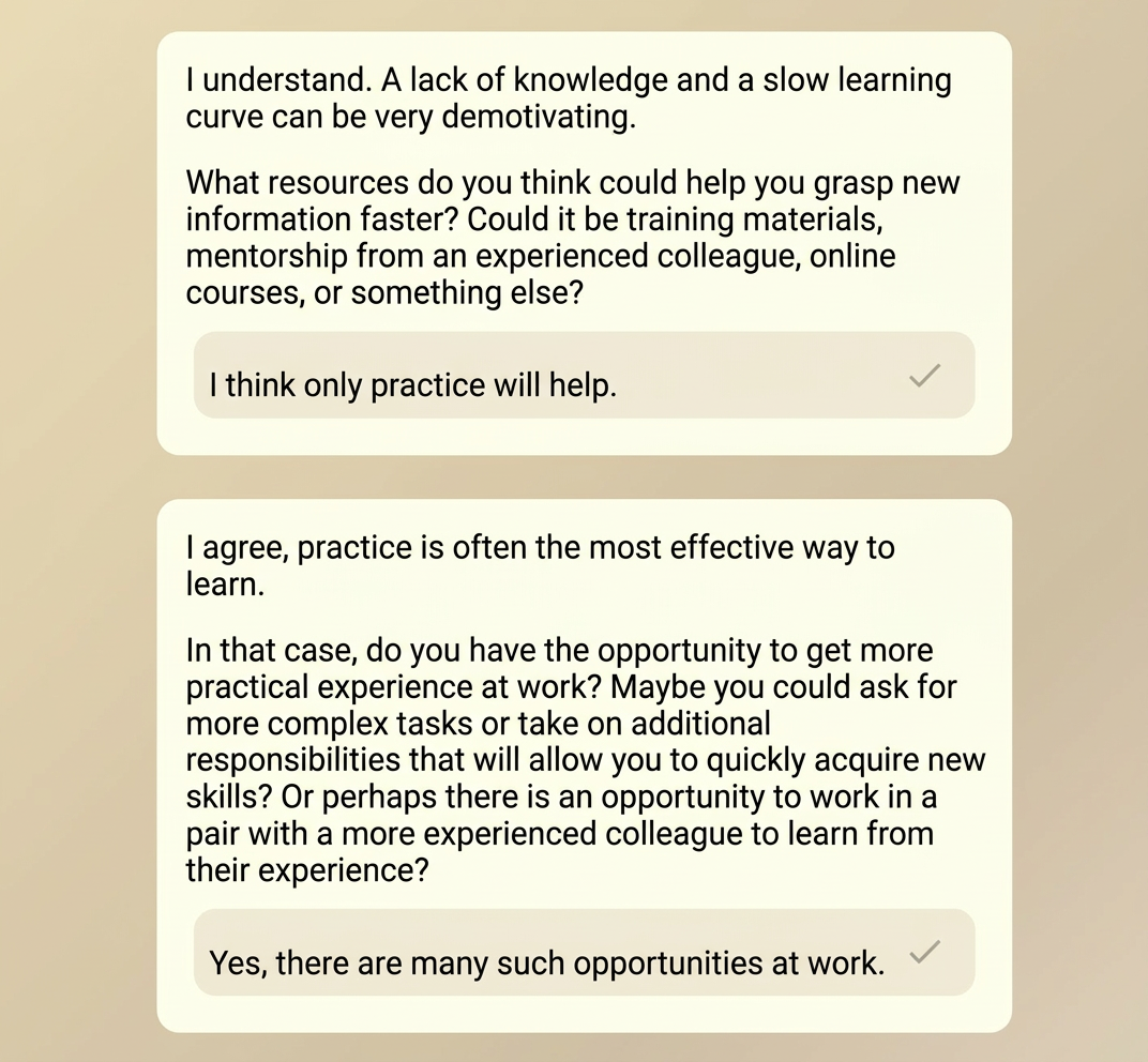 Dynamic conversation example